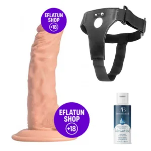 18cm içi dolu dildo yan görünüm