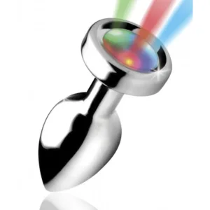 Işıklı metal gümüş plug, şık ve göz alıcı tasarımıyla öne çıkar.