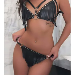 Göğüs ve jartiyer detaylı harness
