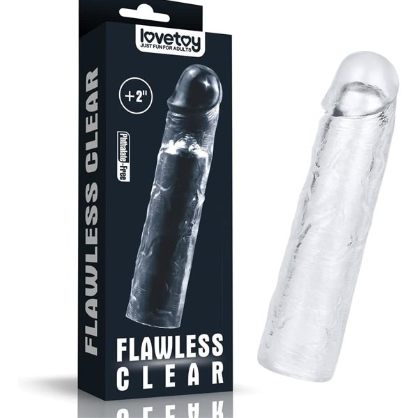 Penis için şeffaf uzatma aparatı