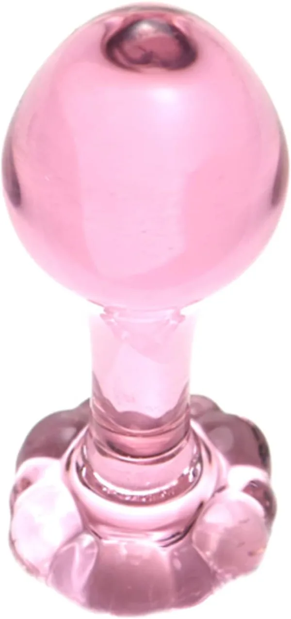 çiçekli cam anal plug sıcak/soğuk uyumlu
