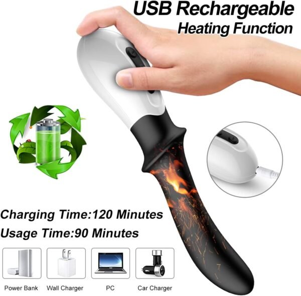 Erkekler için prostat uyarımı sağlayan ısıtmalı konik vibratör