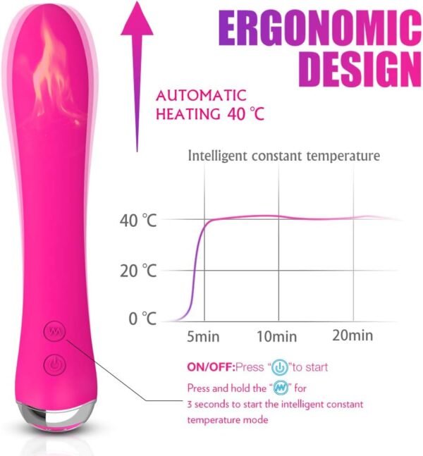 Isıtmalı silikon vajinal vibratör ile gerçek dokunuş