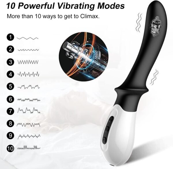 Isıtmalı konik vibratör, erkek ve kadınlar için çift kullanımlı tasarım