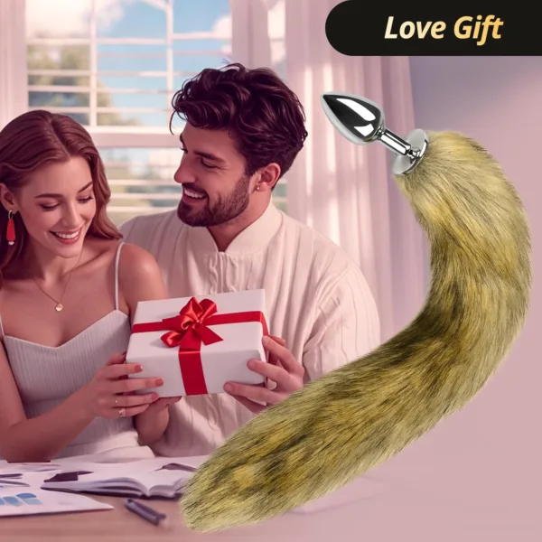 Renkli tilki kuyruğu anal plug modeli