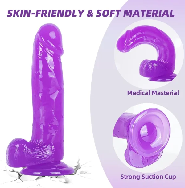 içi dolu jel dildo 21 cm uzunluk