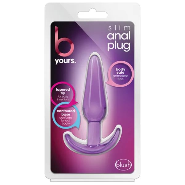 Şık ve ergonomik mor anal plug