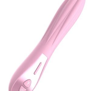Kabartmalı silikon vibratör pembe renk