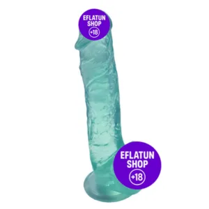 Yeşil jel dildo gerçekçi tasarım