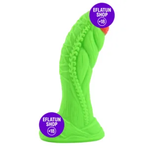 Neon yeşil yaratık temalı dildo