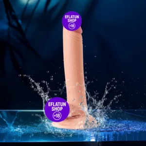 Uzun sabit dildo gerçekçi tasarımıyla uzun soluklu haz sunar