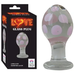 Pembe cam anal plug ürün görseli
