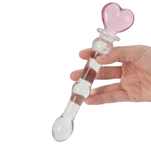 Kırılmaz camdan boğumlu dildo