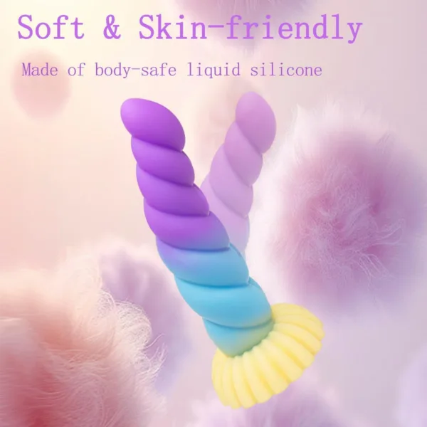 Pastel tonlarda spiral dildo modeli