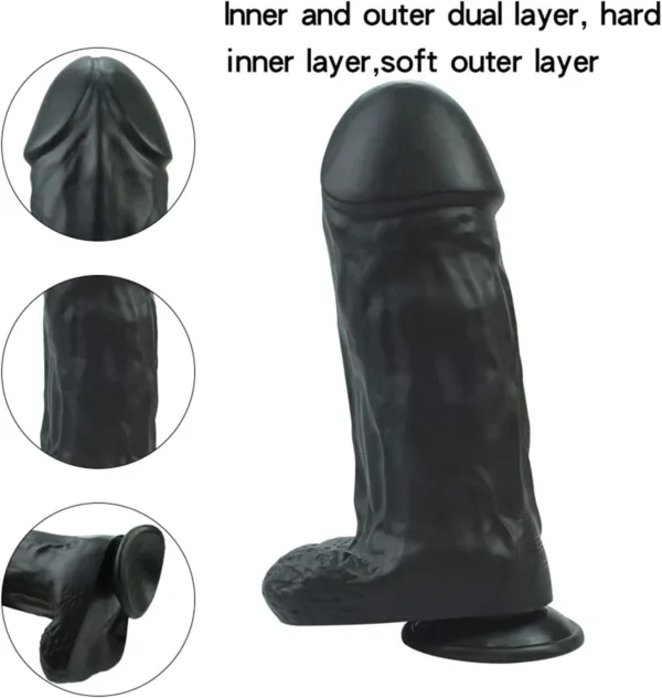 Ten uyumlu siyah dildo