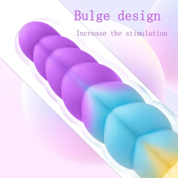 Spiral desenli unicorn temalı seks oyuncağı