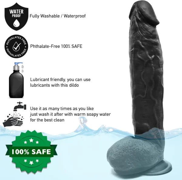 Kabartmalı vantuzlu dildo