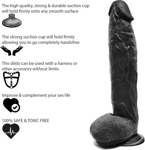 Esnek yapılı vantuzlu dildo