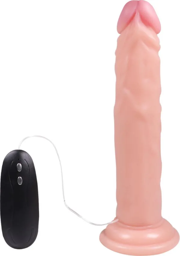 Kısa realistik penis vibratör farklı titreşim modları sunar