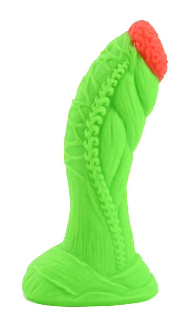 Yeşil neon yaratık dildo modeli