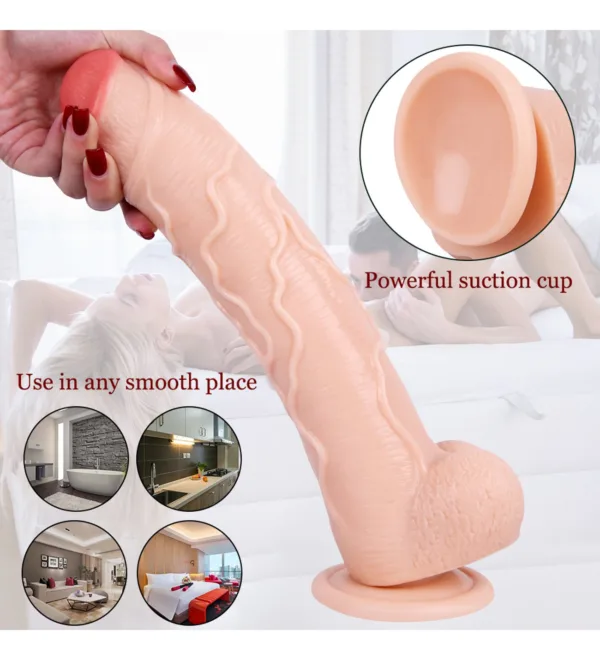 32 cm uzunluğunda büyük dildo