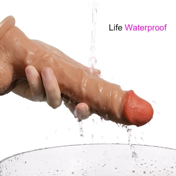 Realistik penis görünümlü döner dildo