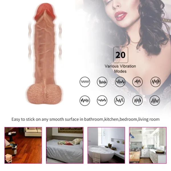 Dönme özellikli gerçekçi dildo resmi